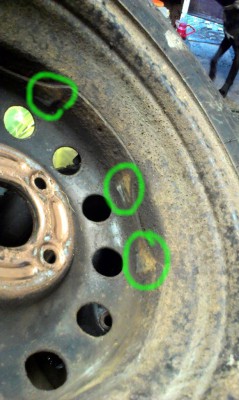 Miesto dotyku strmeňa s kolesom