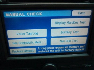 menu po kliknuti na manual check.jpg (36.84 KiB) Zobrazeno 2565 x zobrazí sa toto: a klikni na NAV DIAGNOSTICS MEM